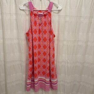 Cabana Life Nylon Dress Pink Red Sleeveless Dress Women’s XL UPF Keyhole